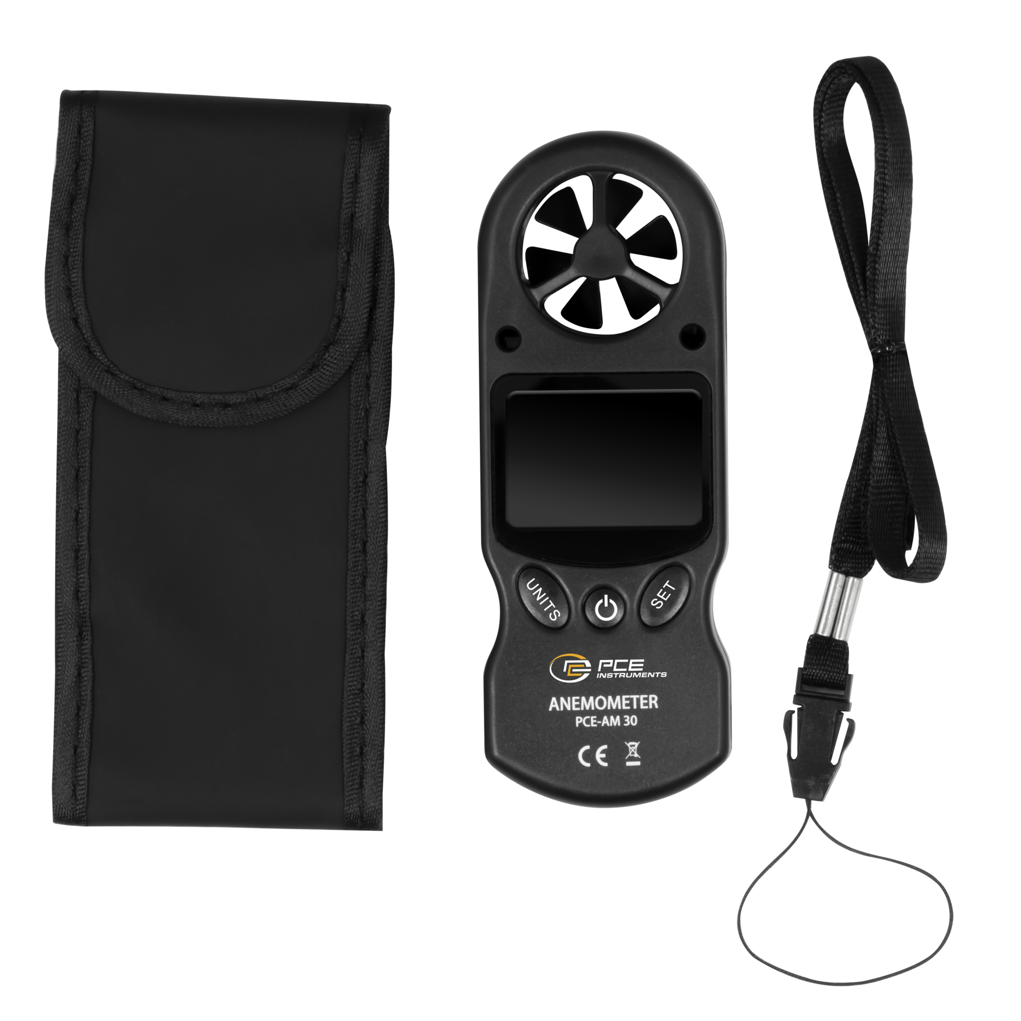 PCE Anemometer — Measures Up to 55 km/h, Multifunction, Model# PCE-AM 30